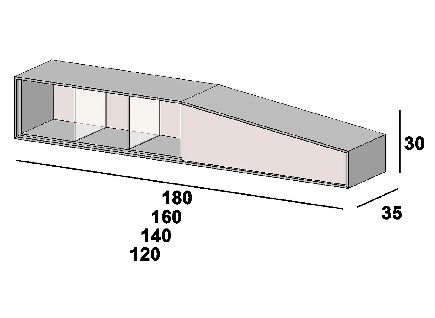 Mueble Suspendido Horizontal Sintra 3