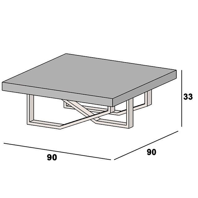 Mesa de centro cuadrada Sintra