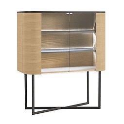 Bar Cabinet With Doors in Amora Glass