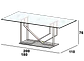 Mesa de comedor con tapa de cristal Sintra - Miniatura 3