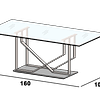 Table de salle à manger avec plateau en verre Sintra