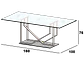 Mesa de comedor con tapa de cristal Sintra - Miniatura 4