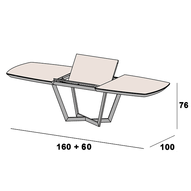 Mesa de comedor extensible Blackberry Walnut