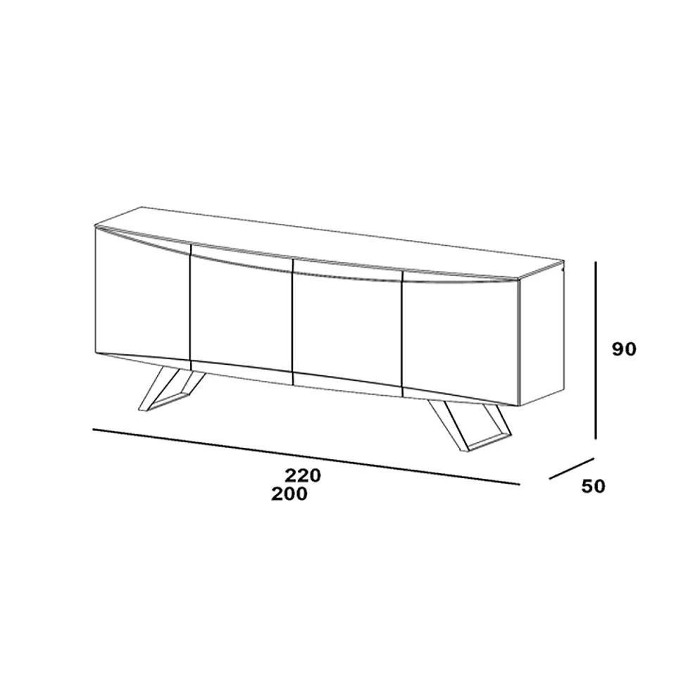 Corvo 3 or 4 door sideboard 4