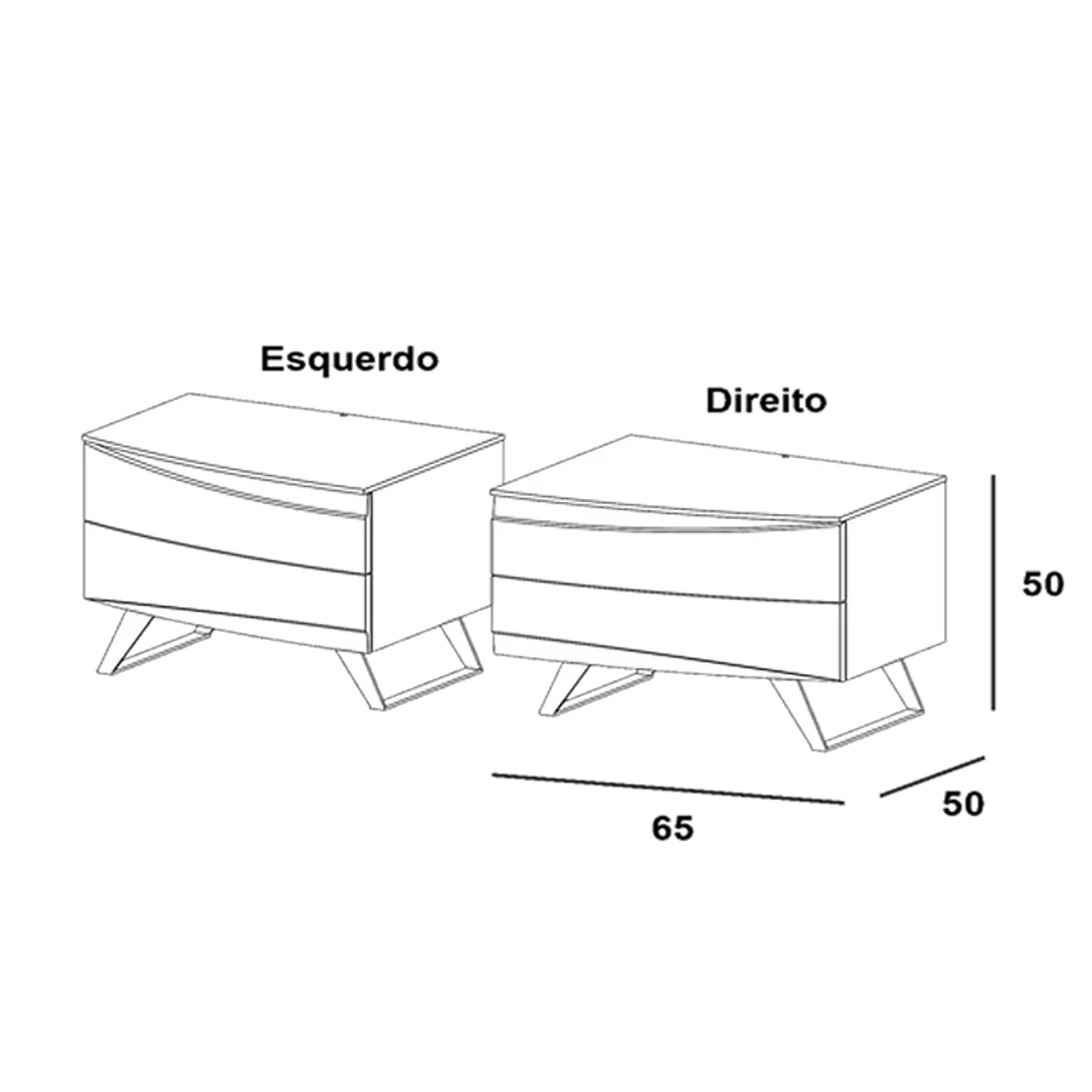Table de chevet Corvo 3