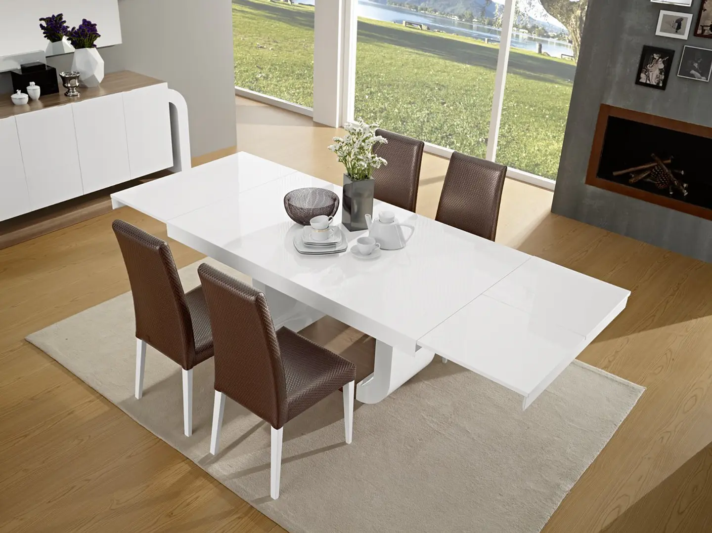 Mesa de comedor extensible Gabrielle 4