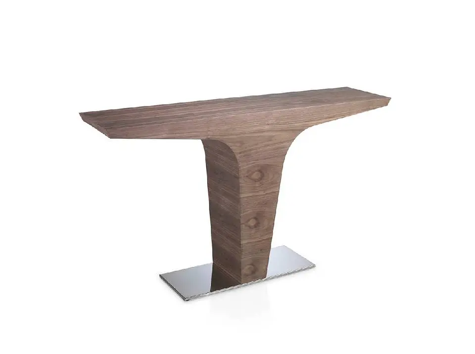 Walnut veneered Console 1
