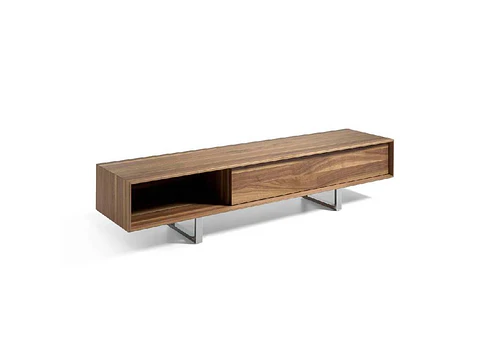 Walnut veneer TV cabinet