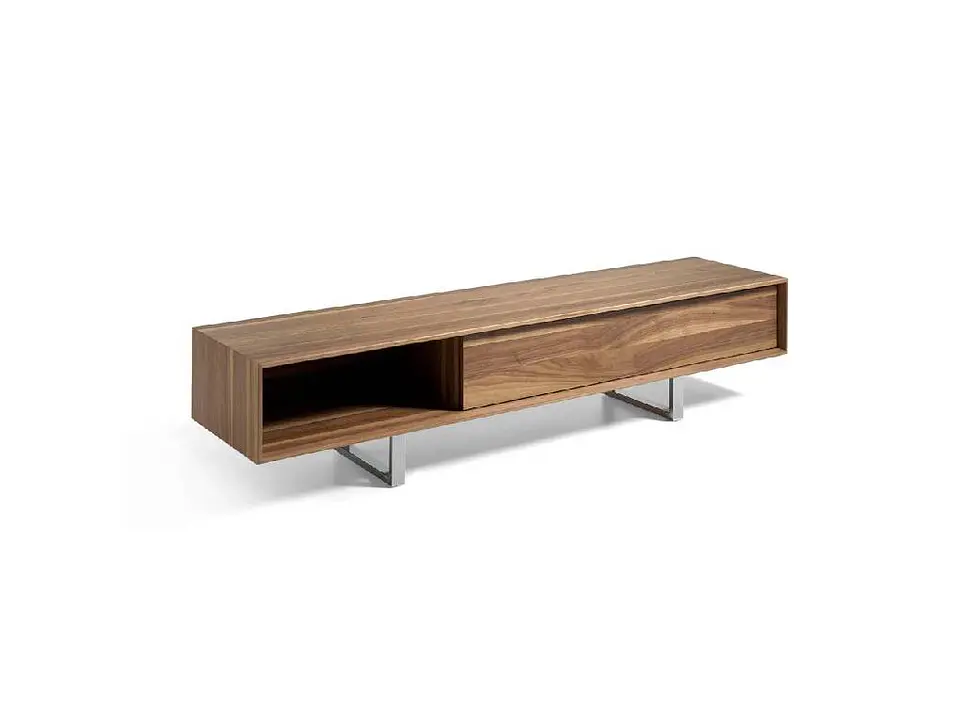 Walnut veneer TV cabinet 1