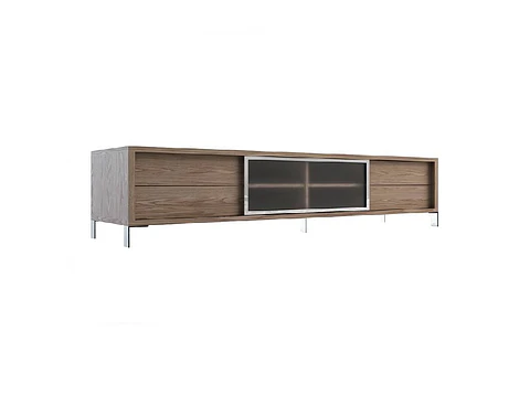 Walnut veneer TV cabinet
