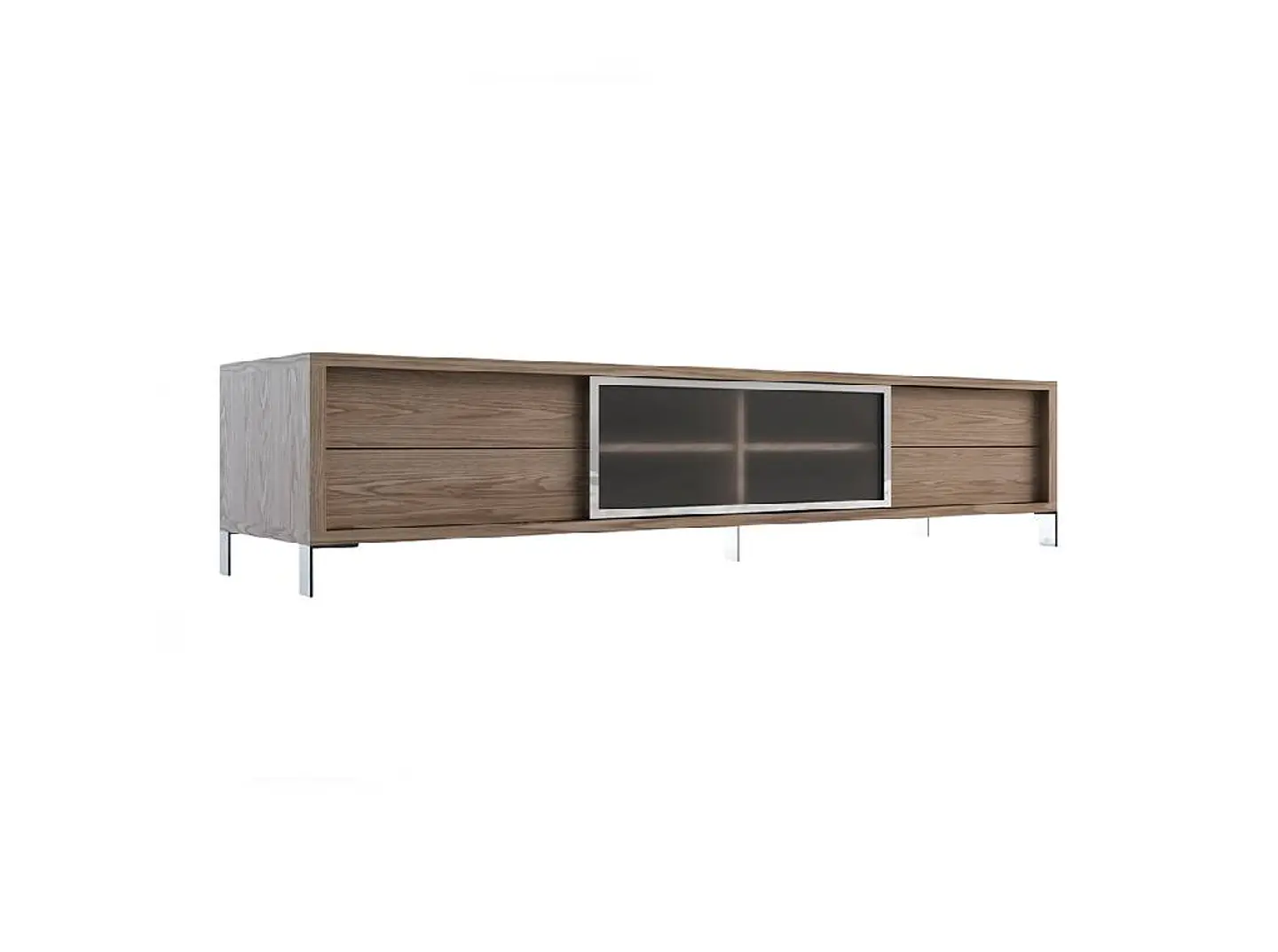 Walnut veneer TV cabinet 1