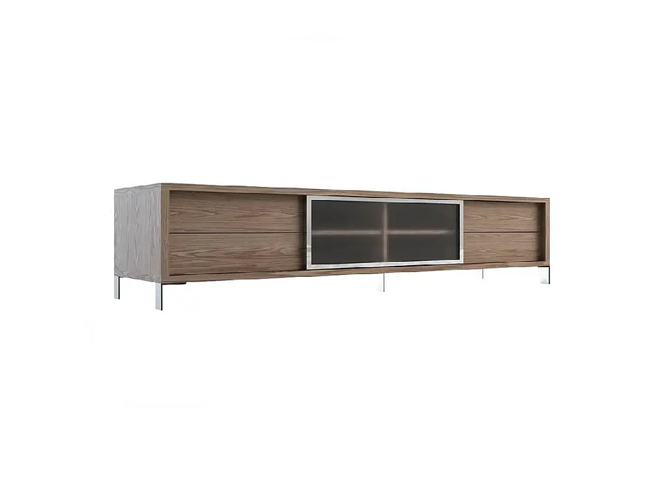 Walnut veneer TV cabinet 1