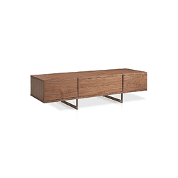 Walnut veneer TV cabinet