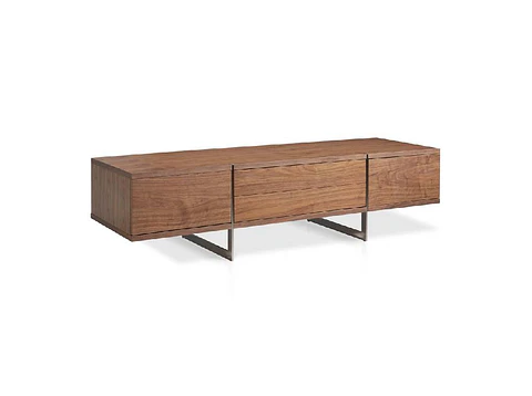 Walnut veneer TV cabinet