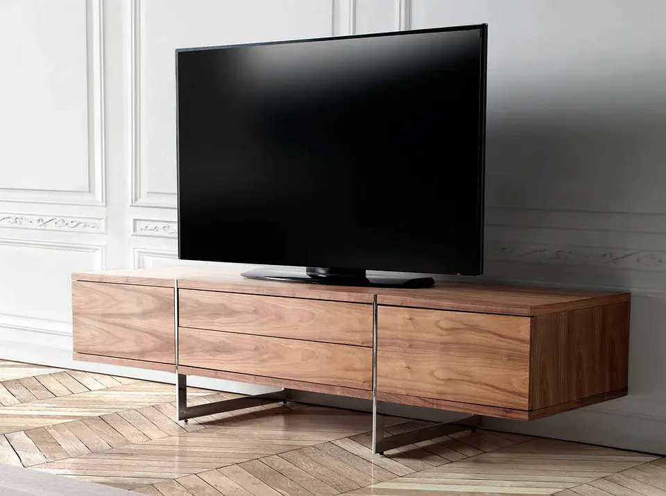 Walnut veneer TV cabinet 3