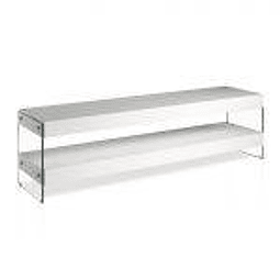 Mueble TV lacado con laterales de cristal