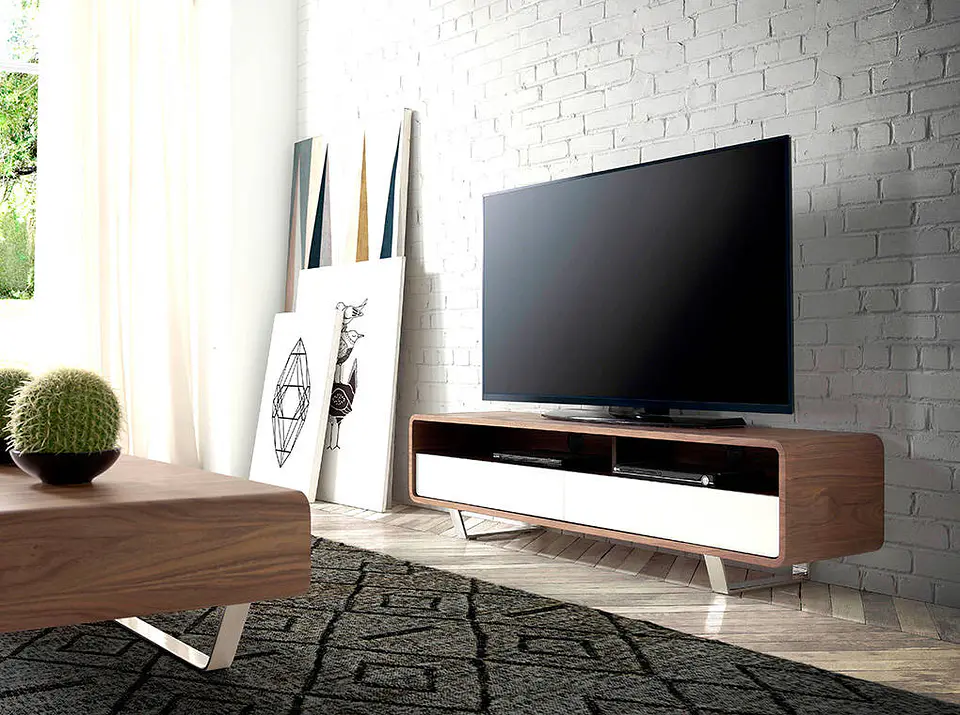 Walnut veneer TV cabinet and lacquered parts 2