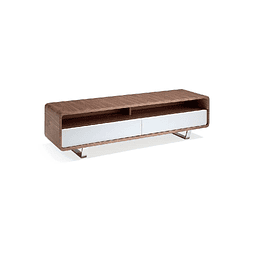 Walnut veneer TV cabinet and lacquered parts