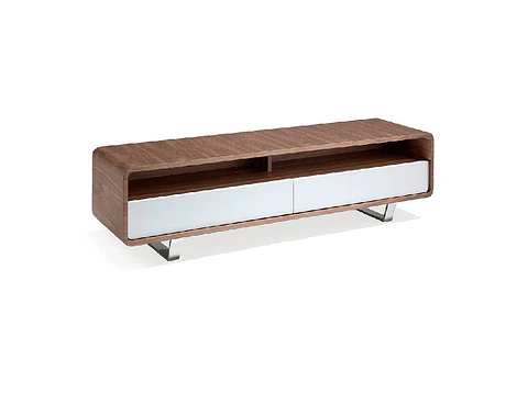 Walnut veneer TV cabinet and lacquered parts
