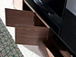 Walnut veneer TV cabinet and glass top - thumbnail 3
