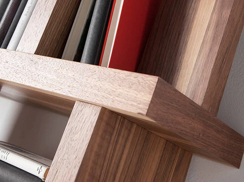 Biblioteca de chapa de nogal N5400