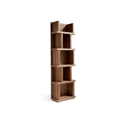Walnut veneer bookcase N5405