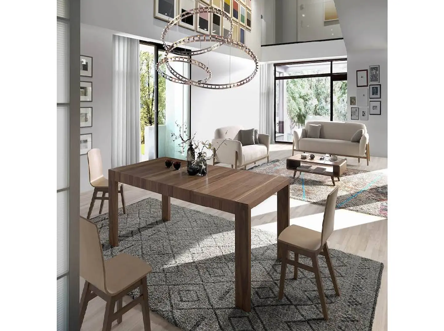 Mesa de comedor extensible N5303 4