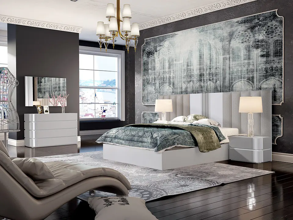 Royal Collection White Gloss / Cappuccino Mate Room 1