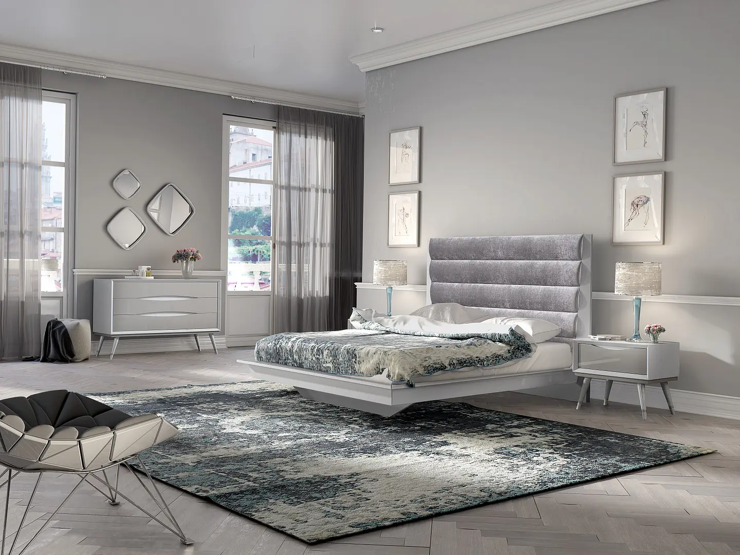 Charlotte Collection White / Capuccino Gloss 1