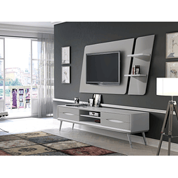 Charlotte Collection Living Room White / Capuccino Gloss