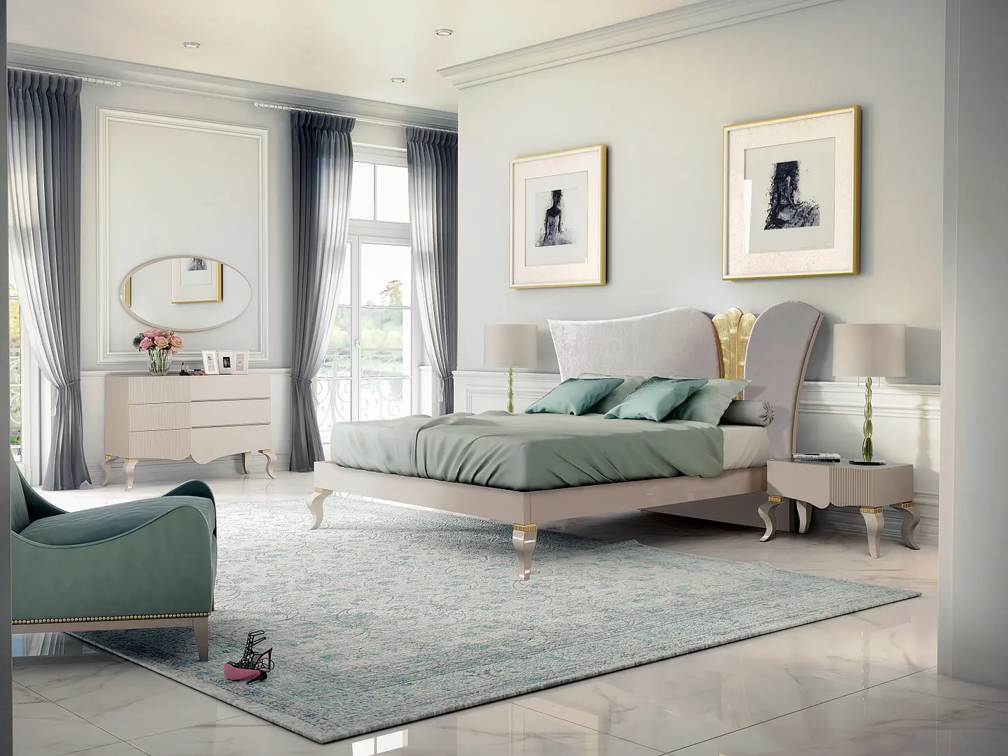 Ella Collection Mink S Shine / Gold Room 1