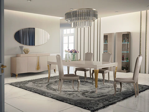 Hanna Collection Dining Room Mink S Shine / Gold