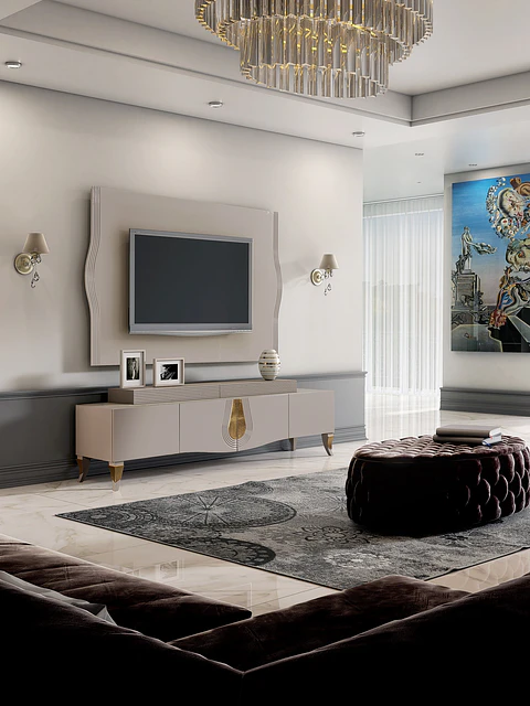 Hanna Collection Living Room Mink S Shine / Gold