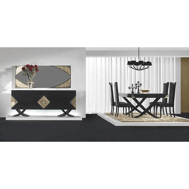 Dining Room Black Gloss / Gold M184