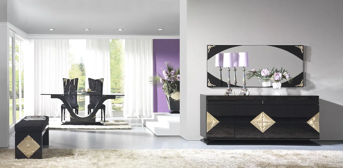 Dining Room Black Gloss / Gold M185 1