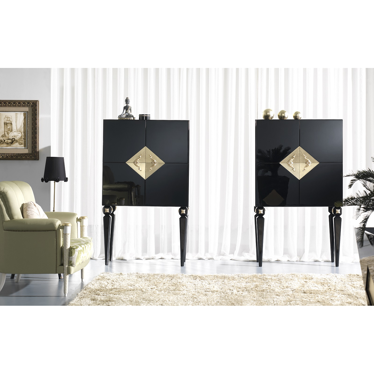 M188 Black Gloss / Gold Bar