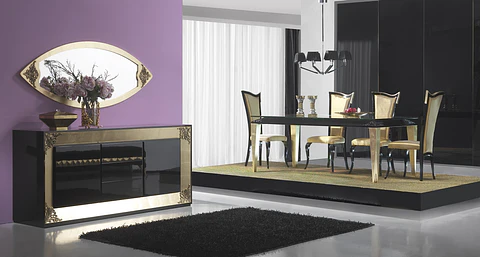 Black / Gold M193 Dining Room
