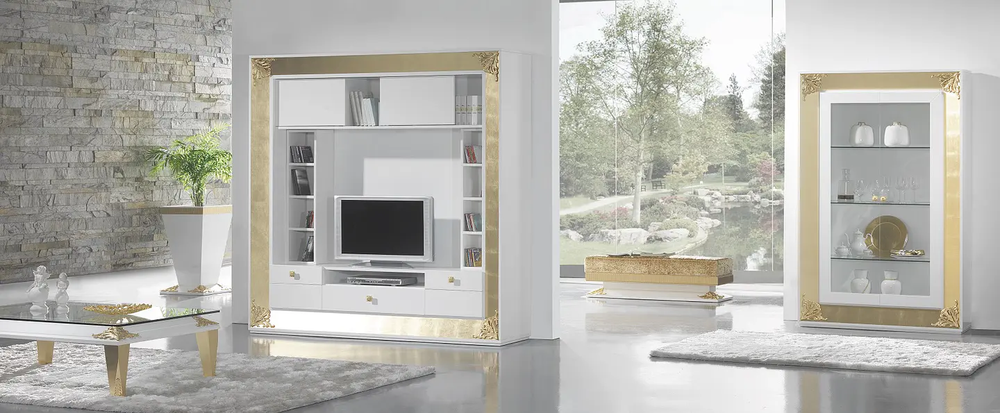 Living Room White Matt / Gold M194 1