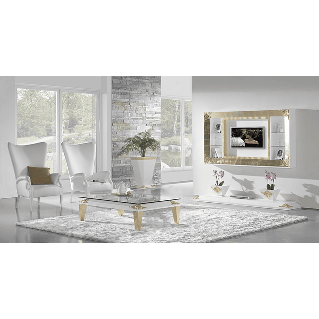 Living Room White Matt / Gold M195