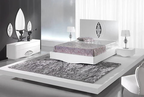 Blanc Mate / Chambre Argent M199