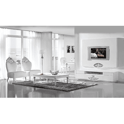 Living Room White Matt / Silver M201