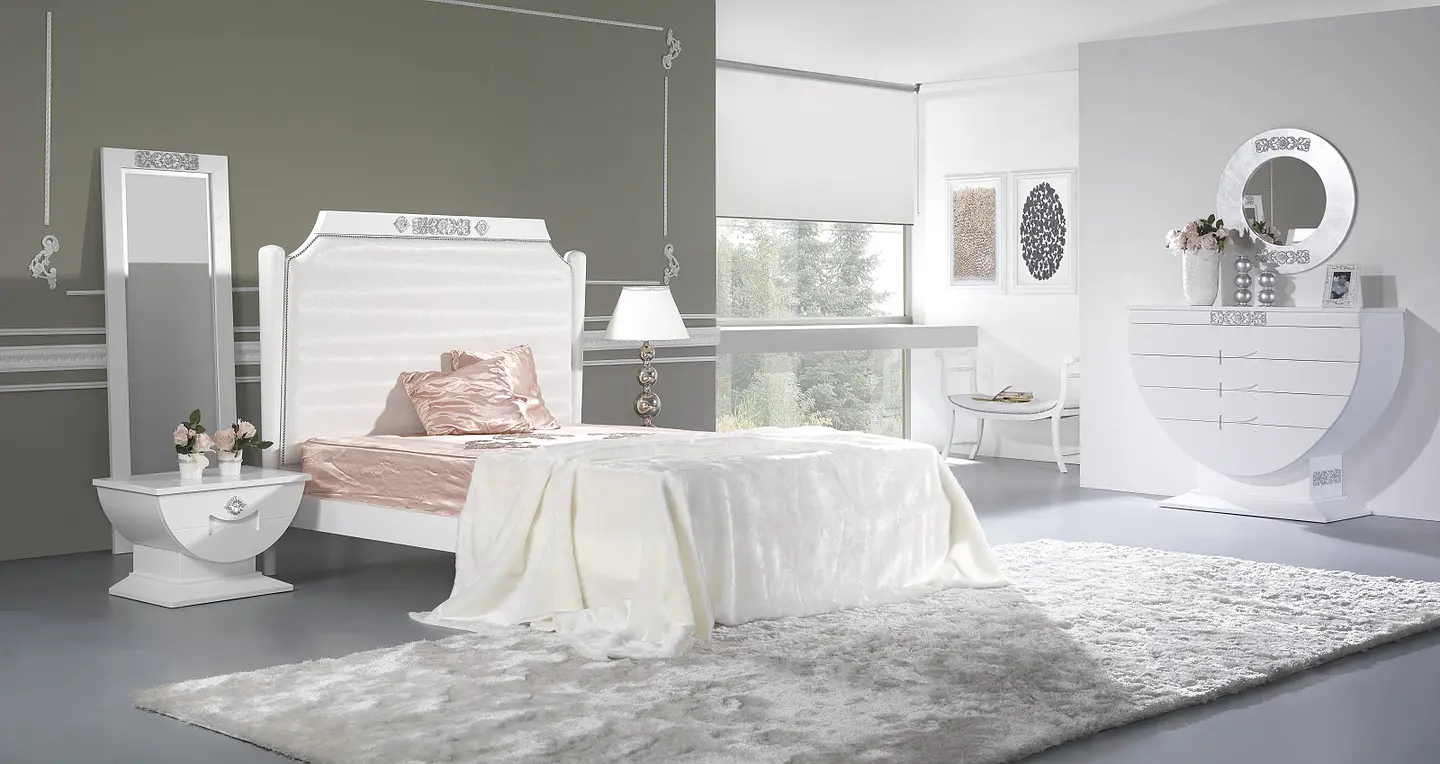 Quarto Branco Mate/Prata M207 1