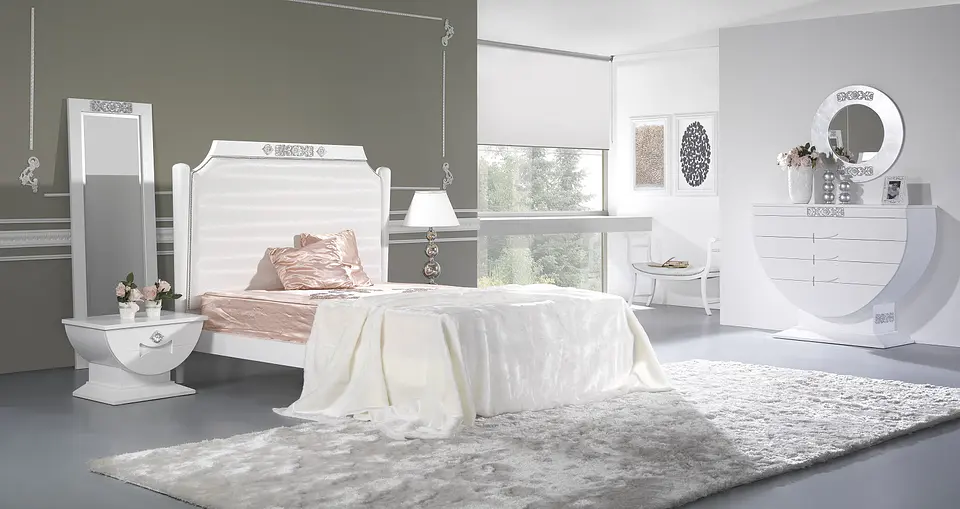 Quarto Branco Mate/Prata M207 1