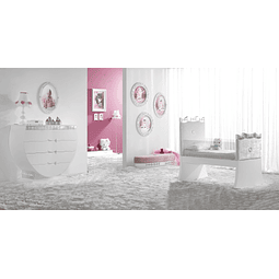 Habitación infantil blanca / rosa M209