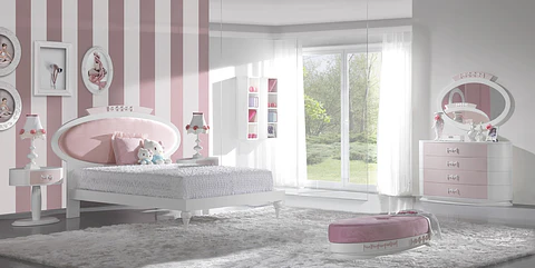 Kids Room Mate White / Pink M210