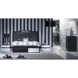 Dormitorio Negro / Plata M165