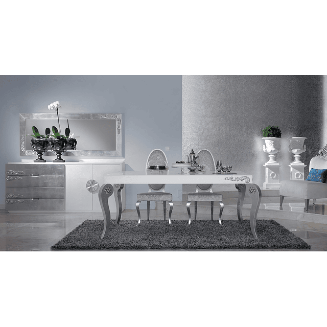 White / Silver Dining Room M166