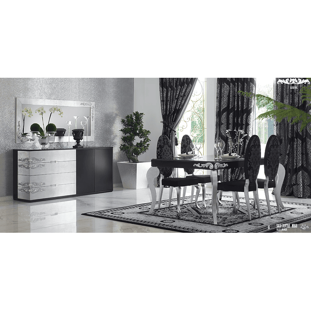 Dining Room Mate Black / Silver M168