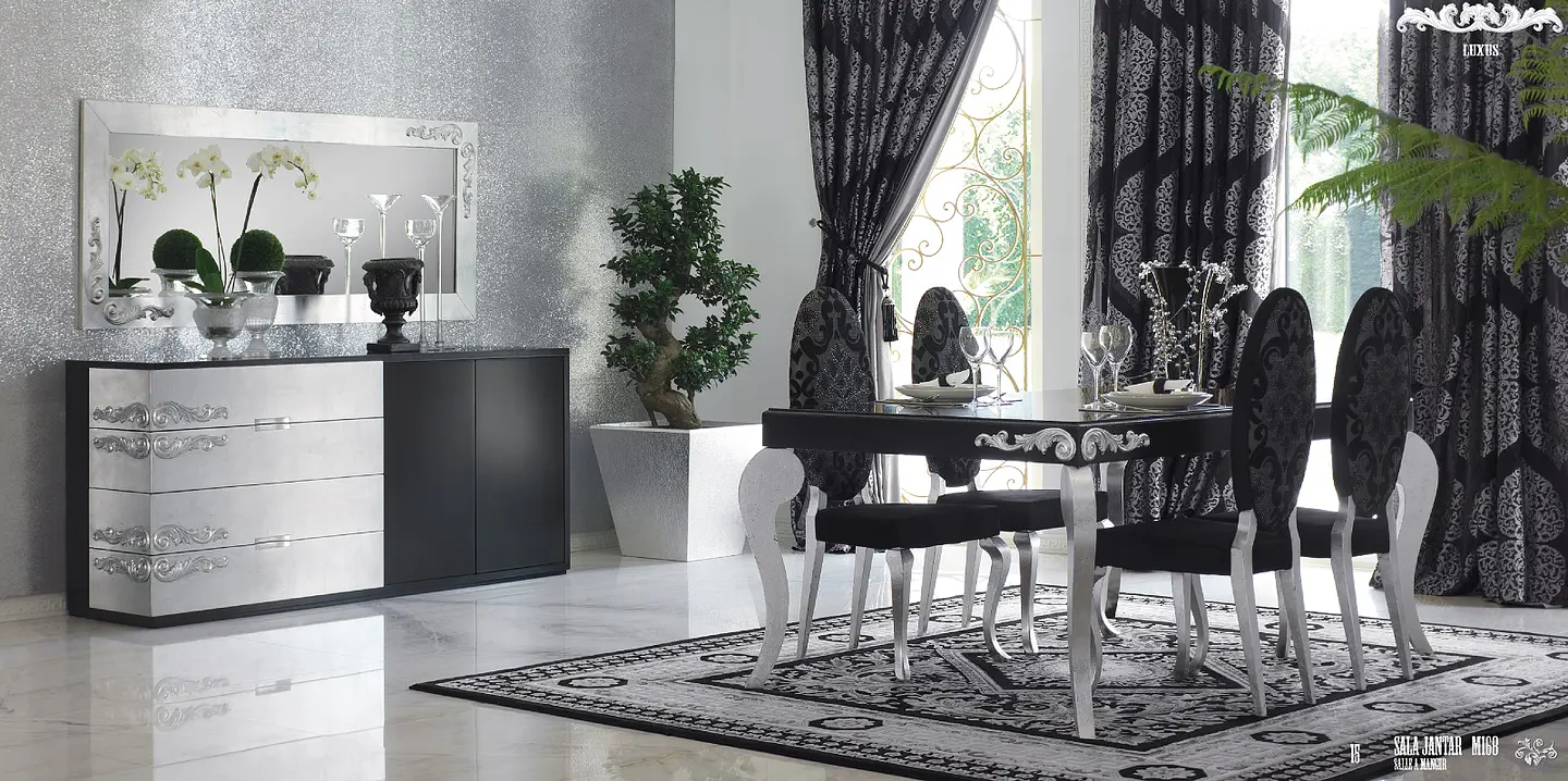 Dining Room Mate Black / Silver M168 1