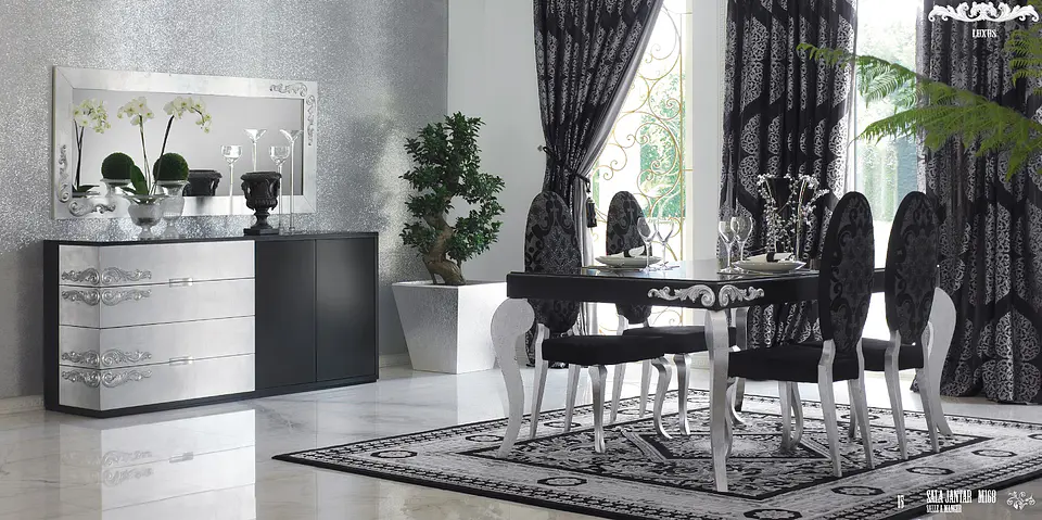 Dining Room Mate Black / Silver M168 1